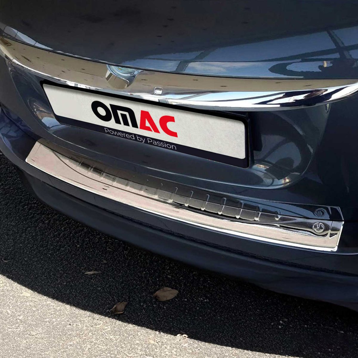 FIAT 500X Bumper Sill Cover - Rear - Omac - S.Steel - Gloss Silver - '16-'23